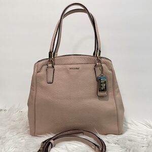 COACH blush pink pebbled leather handbag crossbody magnetic closure women’s